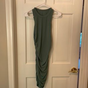 Teal dress mid-length